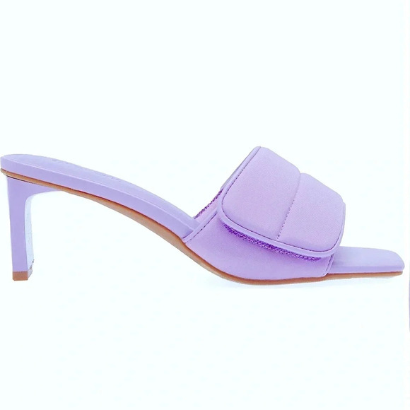 Open Edit Cava Slide Sandal Adjustable Vamp stylish strap slide square toe - Picture 9 of 11